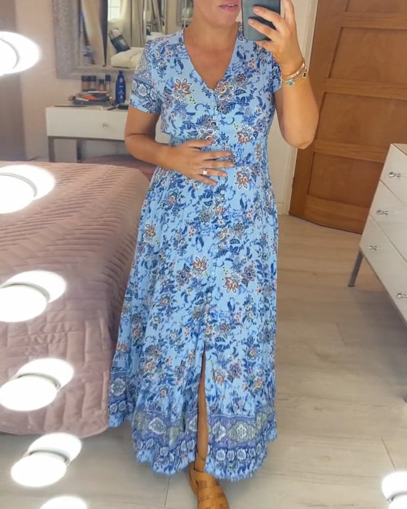 JO | Floral bohemian maxi dress