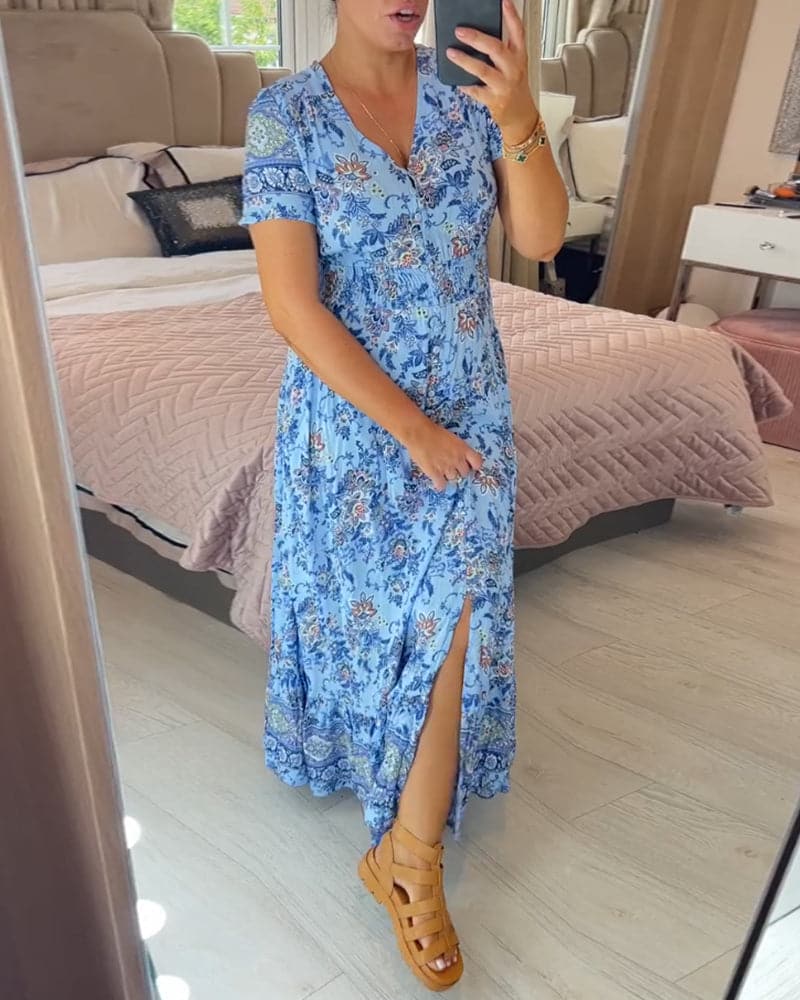 JO | Floral bohemian maxi dress