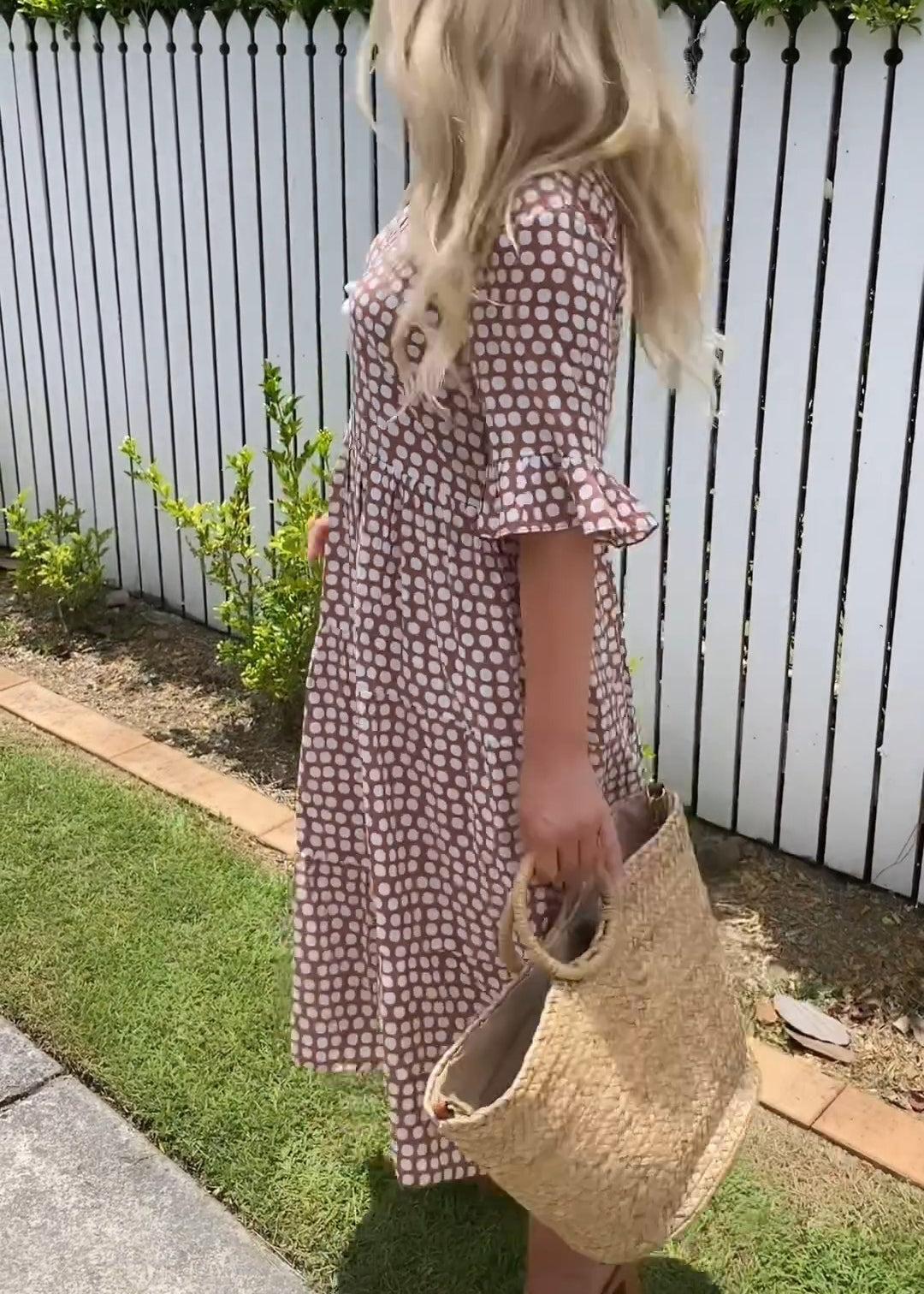 JO | Short sleeve midi dress
