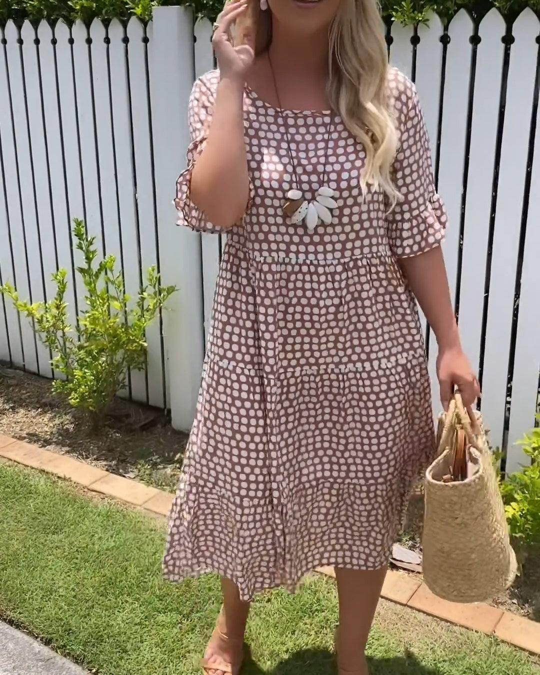 JO | Short sleeve midi dress
