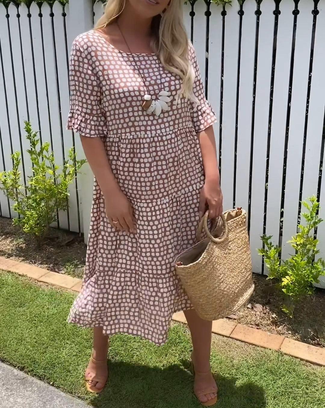 JO | Short sleeve midi dress