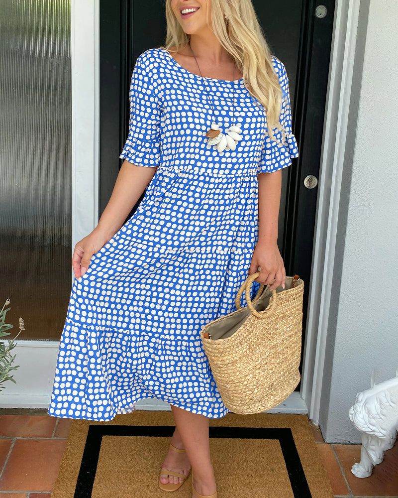 JO | Leslie | polka dot midi dress