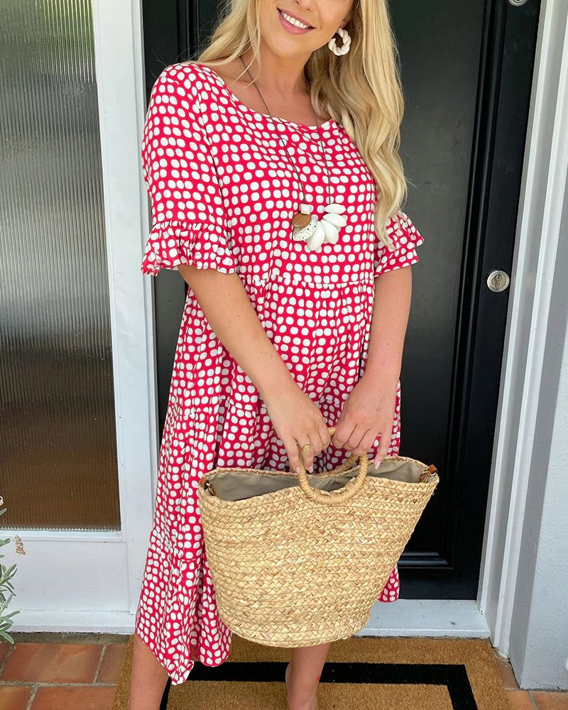 JO | Leslie | polka dot midi dress