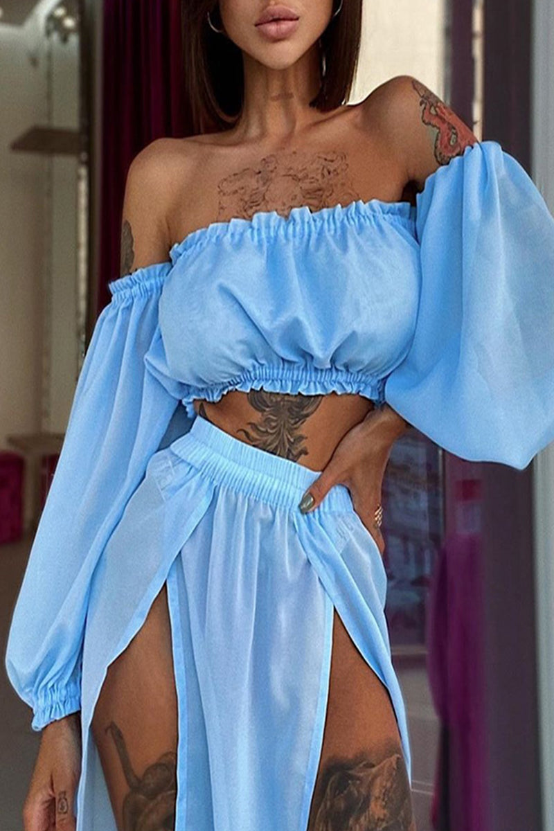 JO | Casual Vacation Solid See-through Swimwears Cover Up