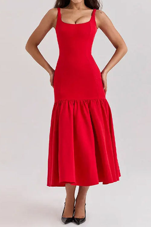 JO | Ruffle midi dress