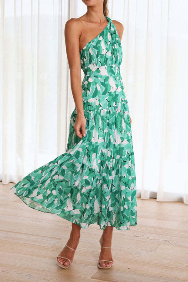 JO | Mid-length, off-the-shoulder, sleeveless midi dress