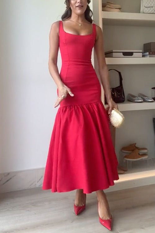 JO | Ruffle midi dress