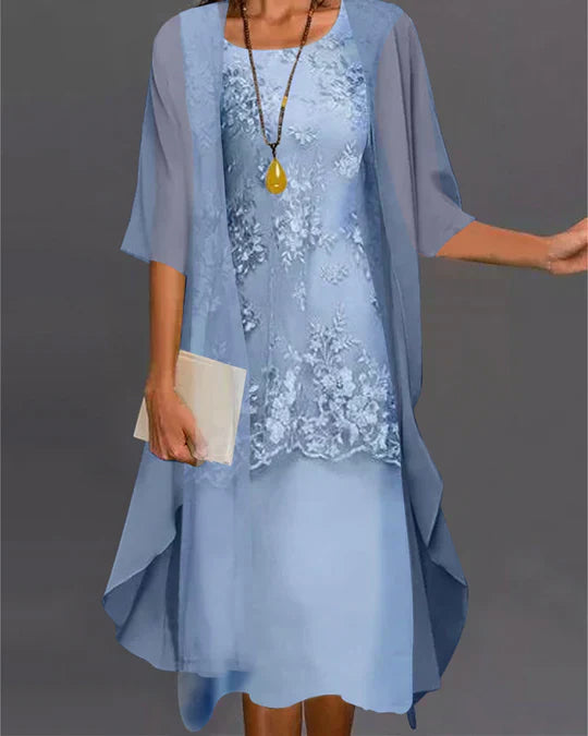 JO | elegant two-piece chiffon dress