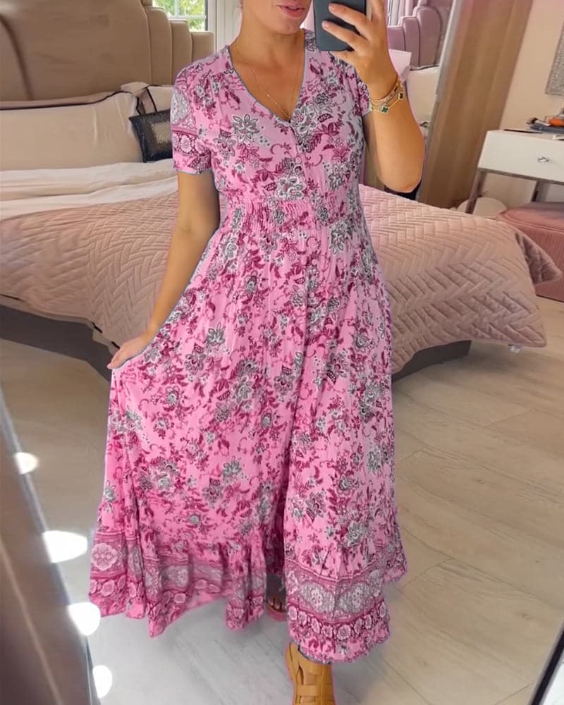 JO | Floral bohemian maxi dress