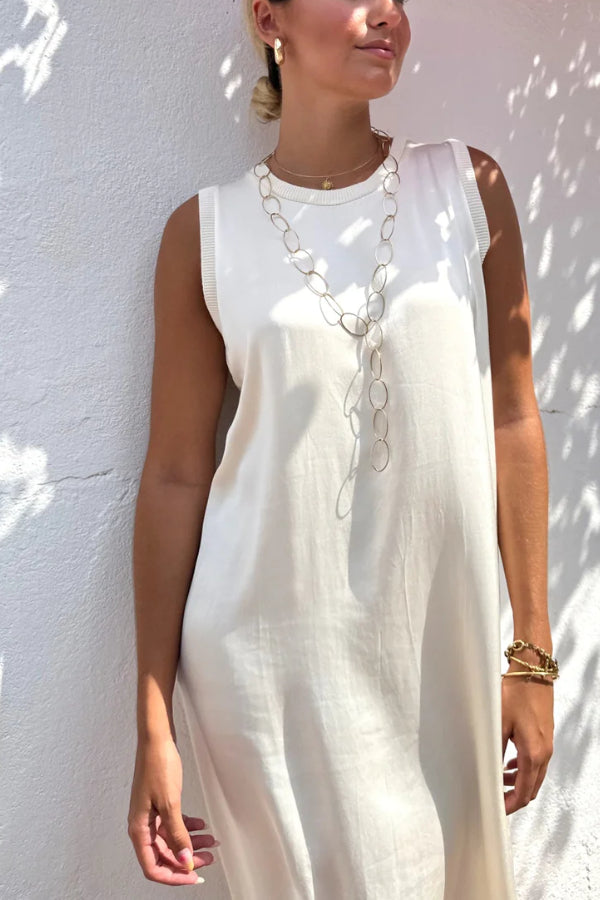 JO | Satin midi dress with seam detail