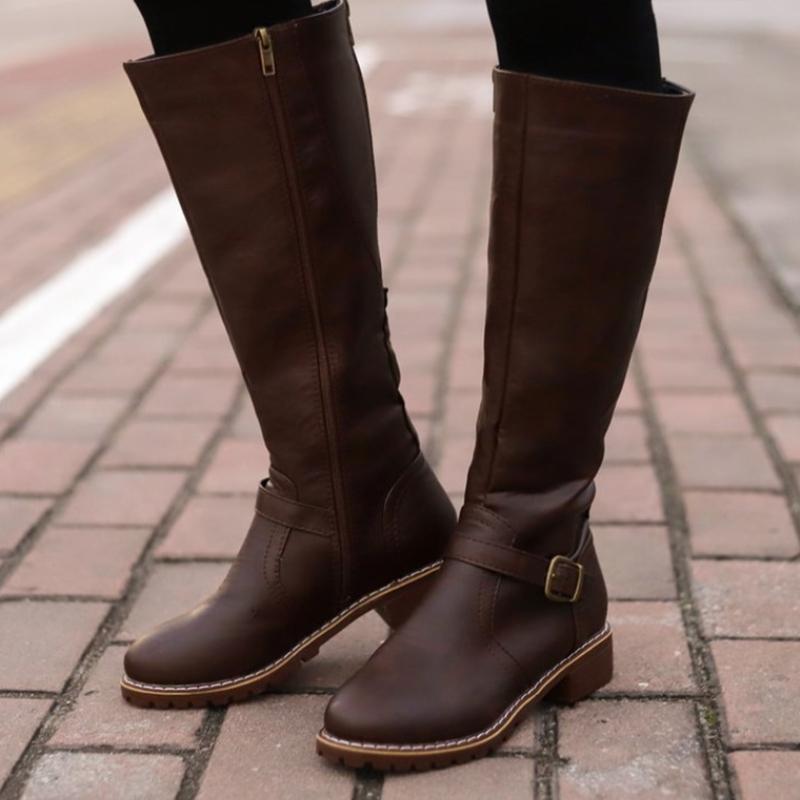 JO | Women's high boots with buckle and heel