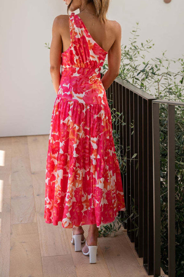 JO | Mid-length, off-the-shoulder, sleeveless midi dress