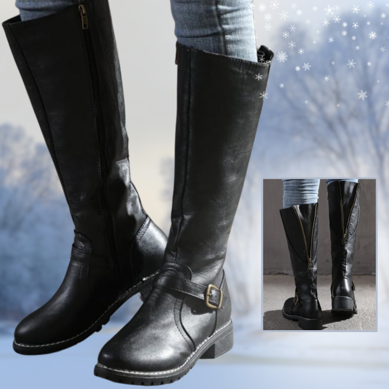 JO | Women's high boots with buckle and heel