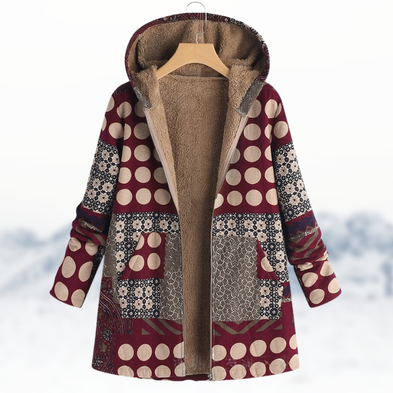 JO | Chic, cozy winter coat with print