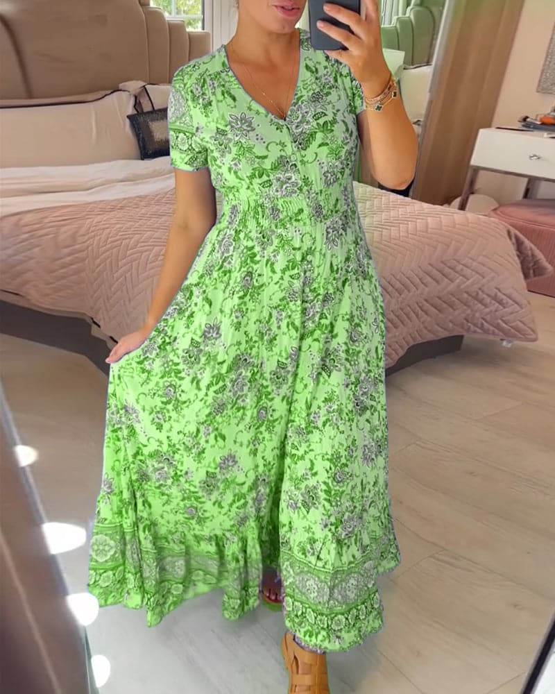 JO | Floral bohemian maxi dress