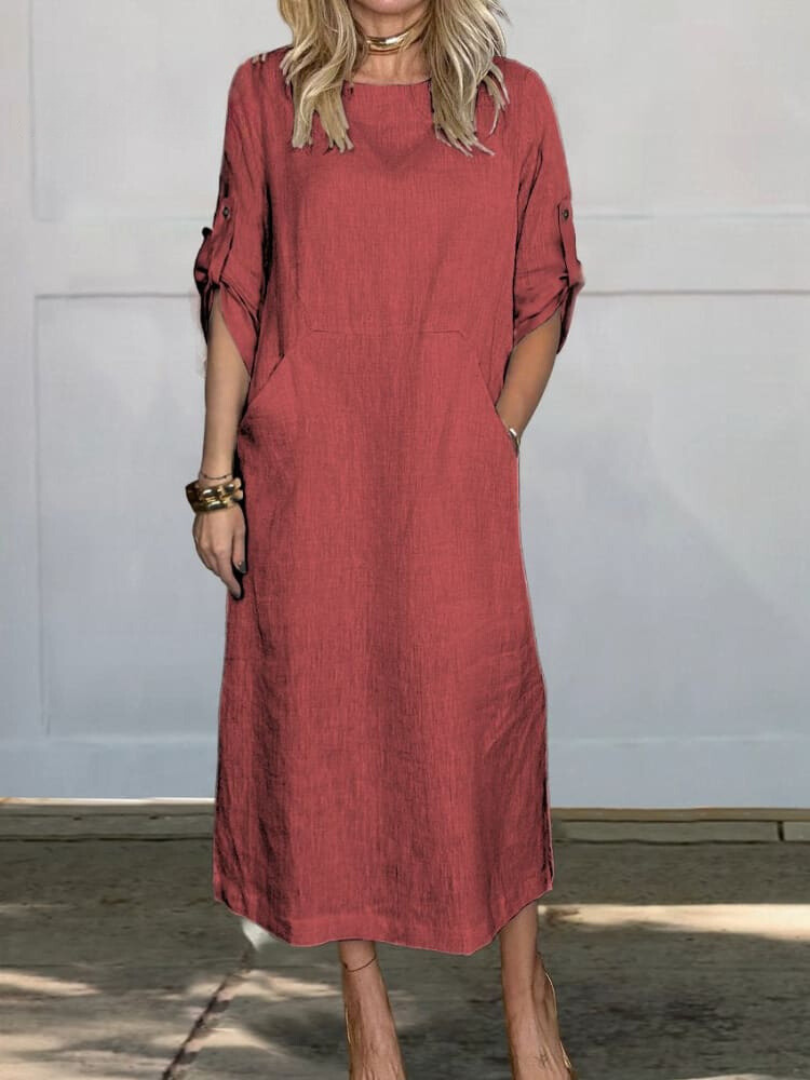 JO | Elegant pocket midi dress