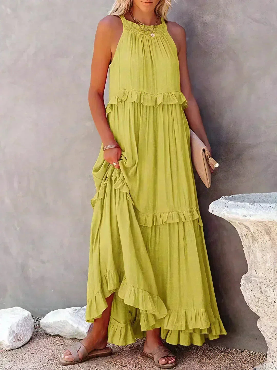 JO | Effortless Ruffle Maxi Dress