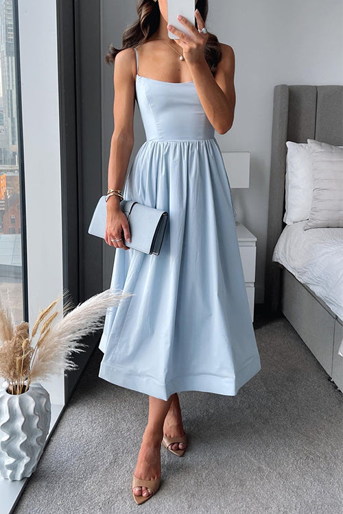JO | Giselle™ spaghetti strap A-line midi dress