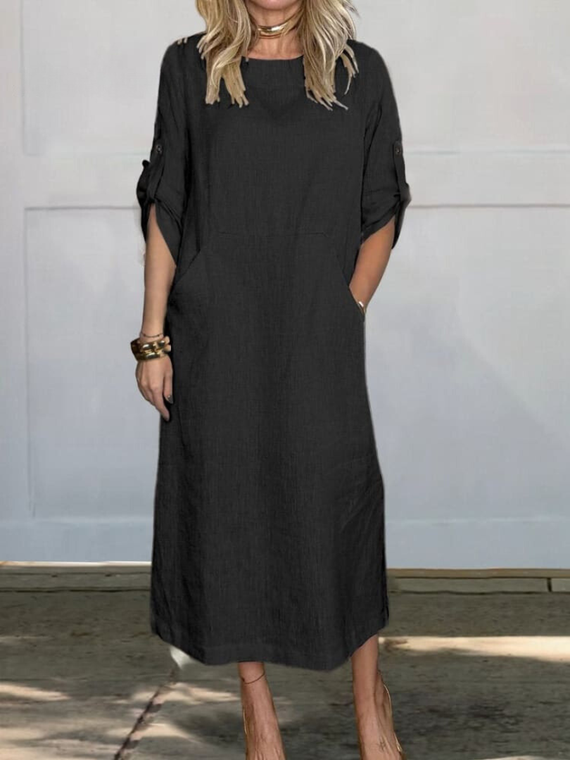 JO | Elegant pocket midi dress