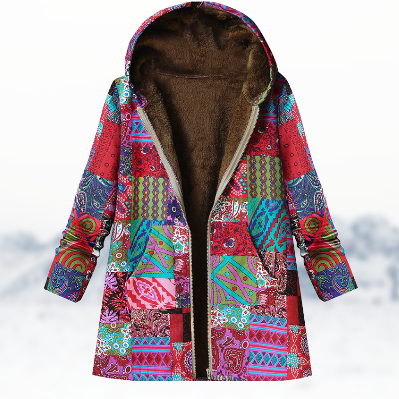 JO | Chic, cozy winter coat with print