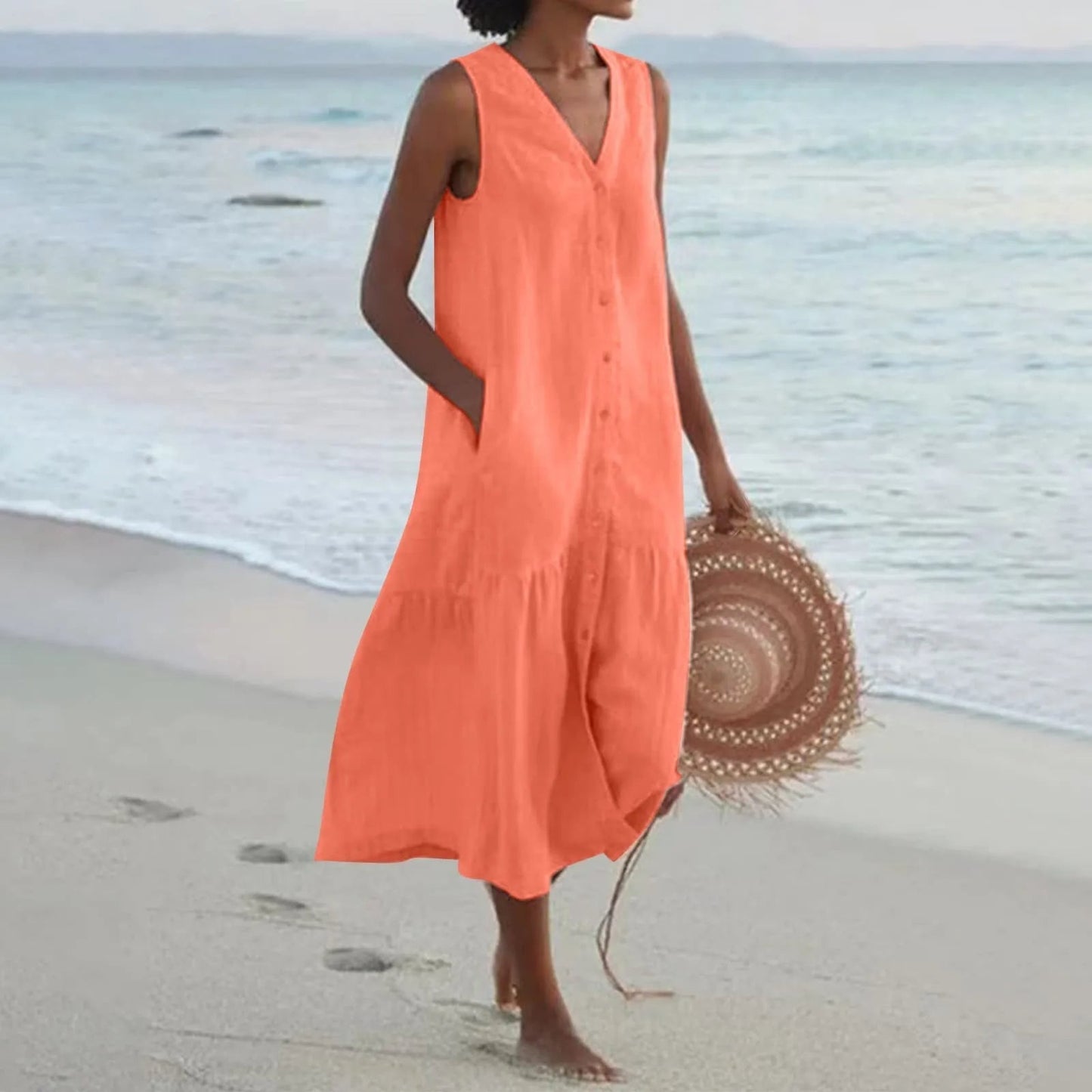 JO | elegant summer midi dress for women