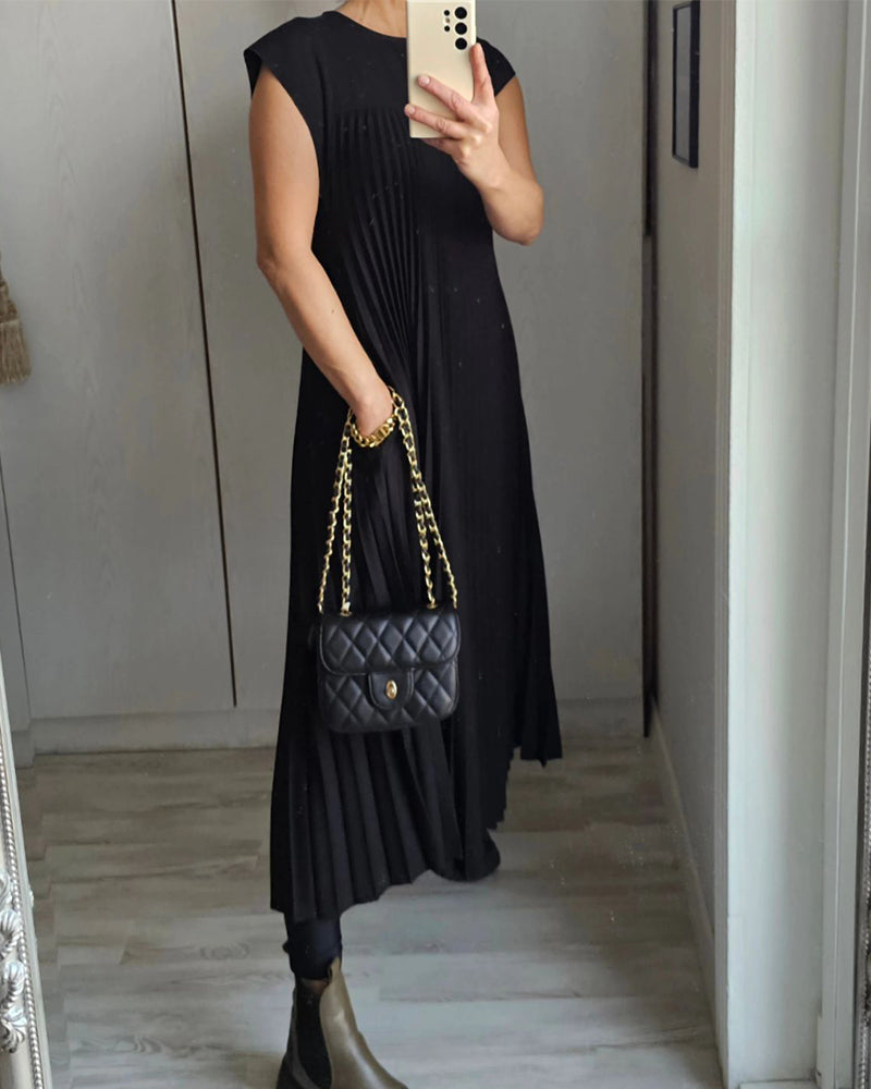 JO | Elegant pleated maxi dress