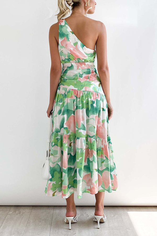 JO | Mid-length, off-the-shoulder, sleeveless midi dress