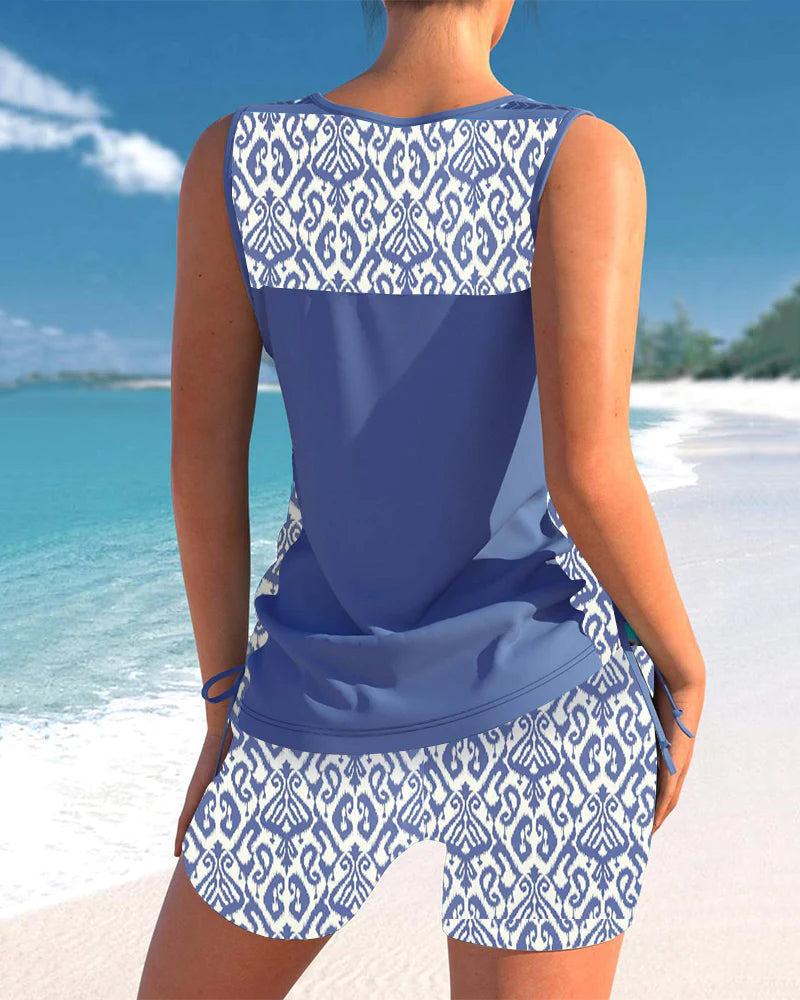 JO | Tankini set with geometric pattern
