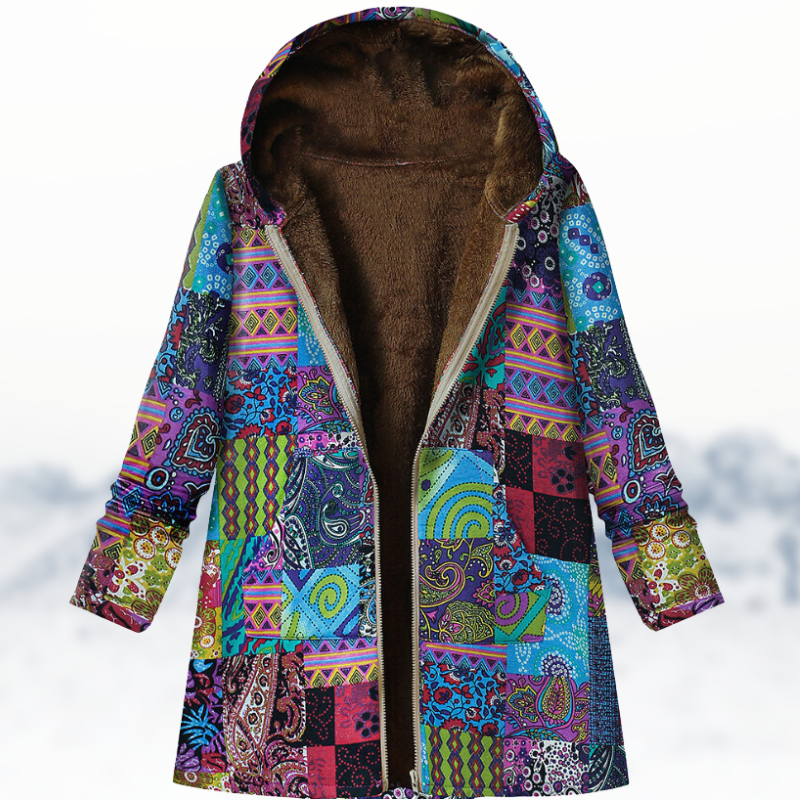 JO | Chic, cozy winter coat with print