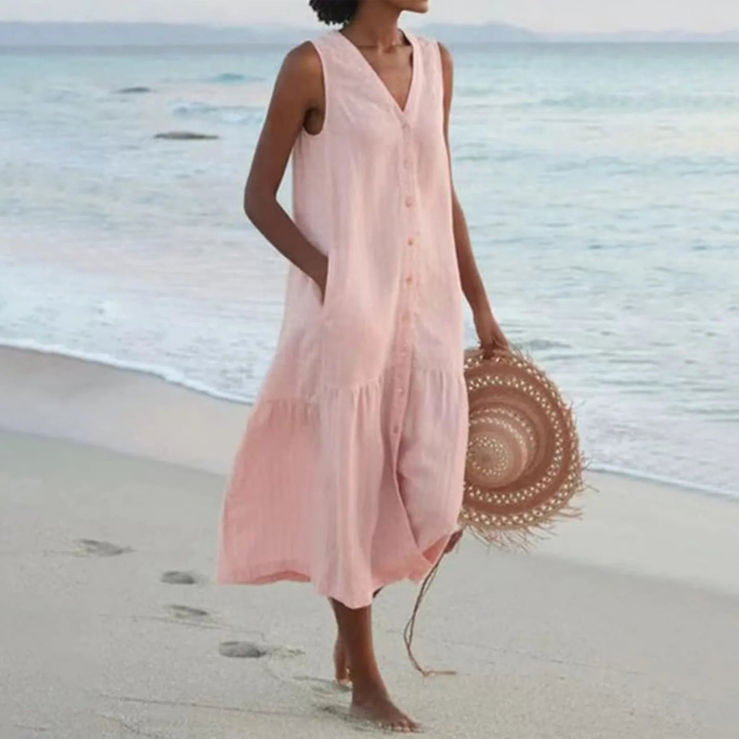JO | elegant summer midi dress for women