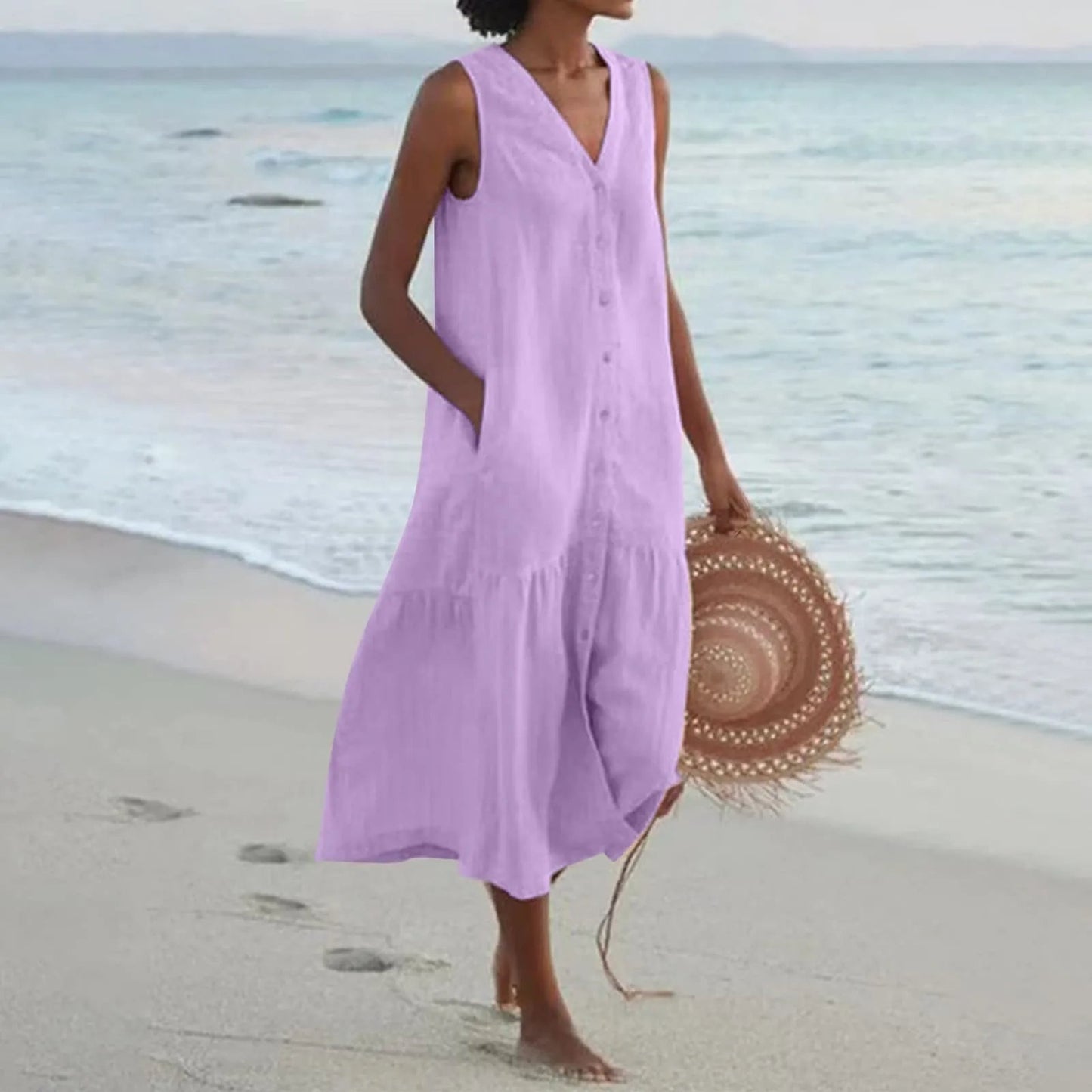 JO | elegant summer midi dress for women