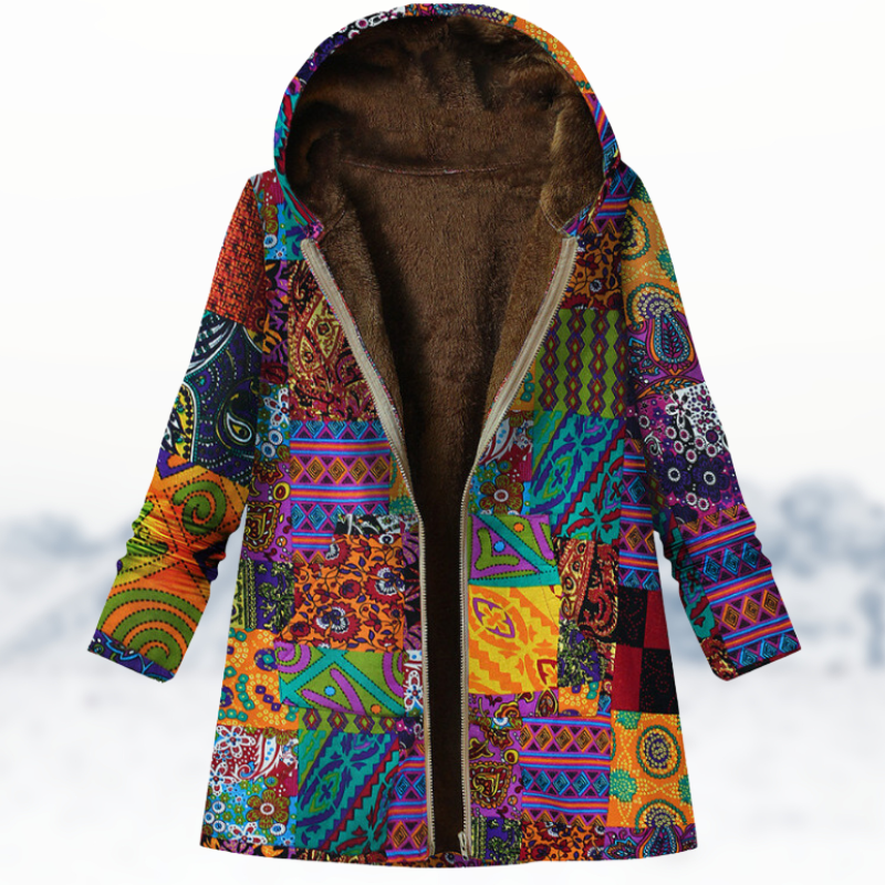 JO | Chic, cozy winter coat with print