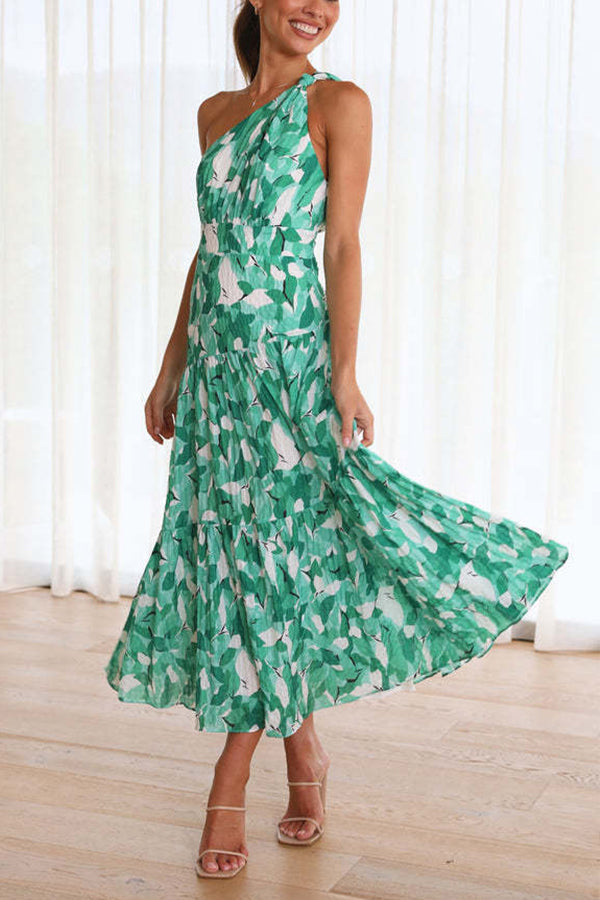 JO | Mid-length, off-the-shoulder, sleeveless midi dress