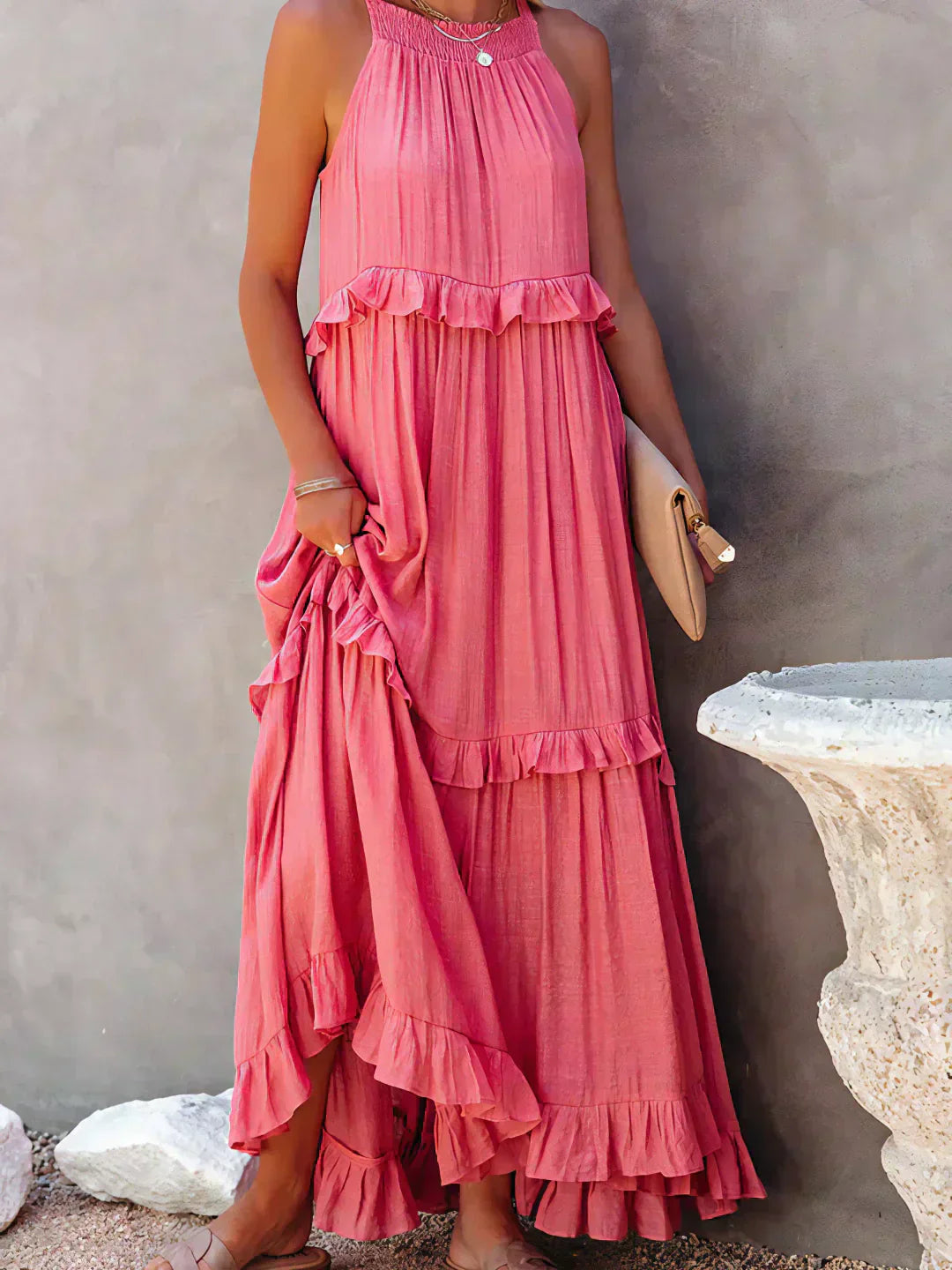 JO | Effortless Ruffle Maxi Dress