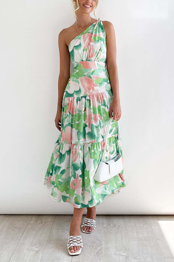 JO | Mid-length, off-the-shoulder, sleeveless midi dress