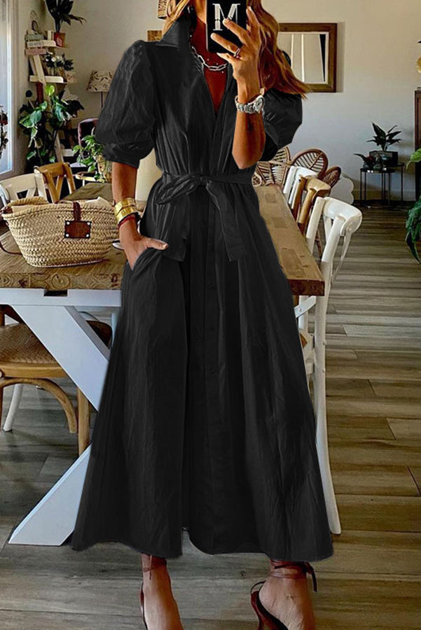 JO | Vintage pocket shirt midi dress