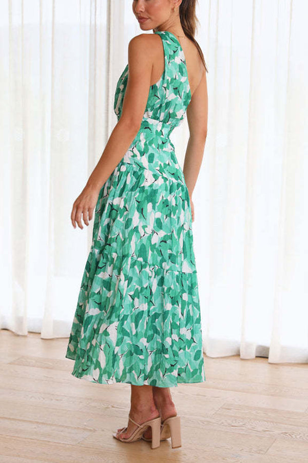 JO | Mid-length, off-the-shoulder, sleeveless midi dress