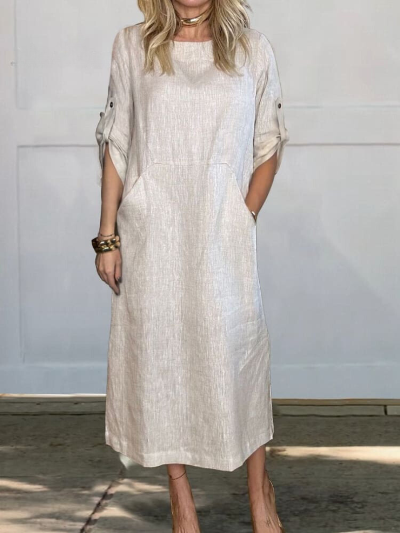 JO | Elegant pocket midi dress