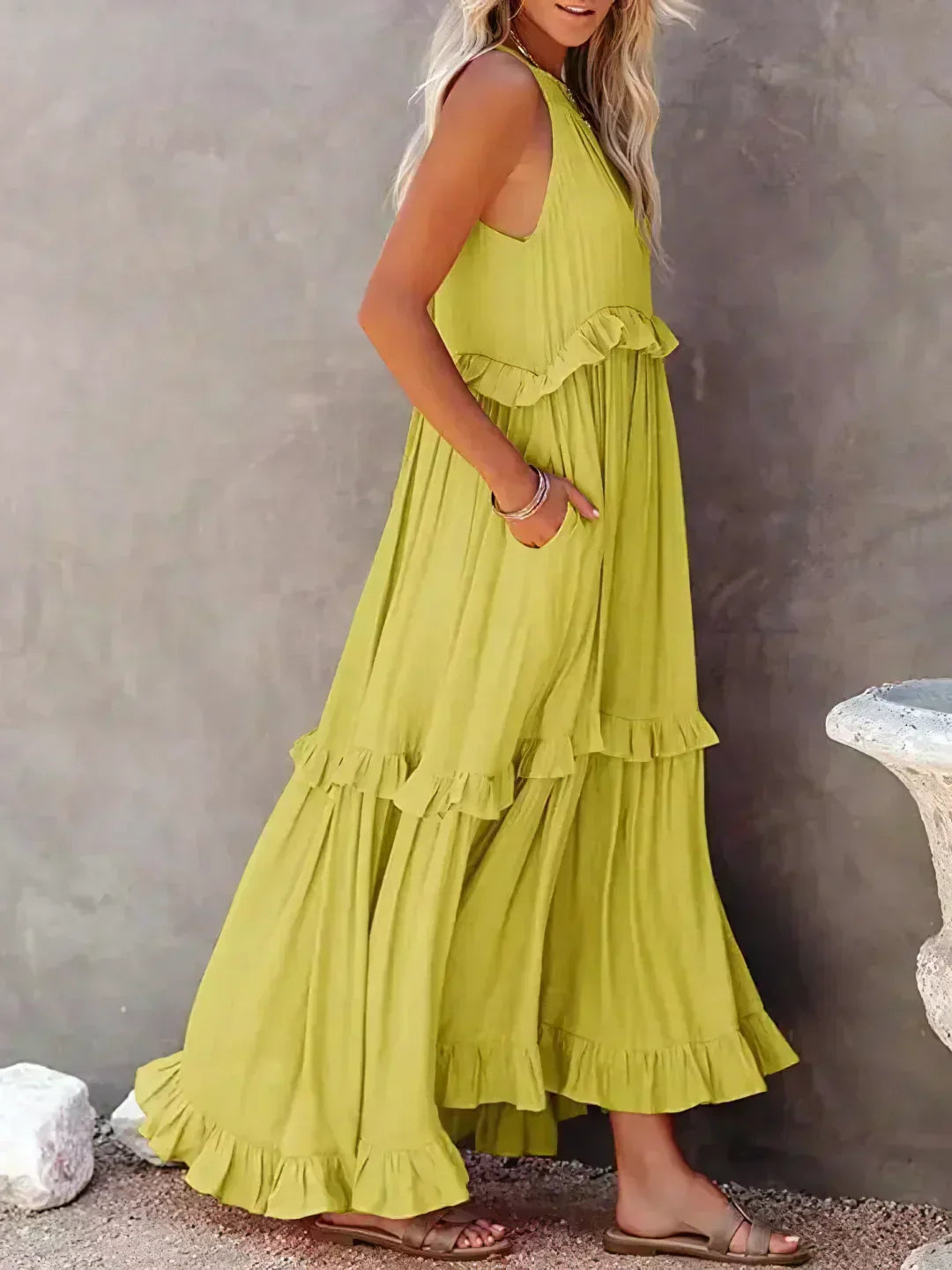 JO | Effortless Ruffle Maxi Dress