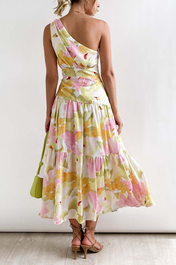 JO | Mid-length, off-the-shoulder, sleeveless midi dress