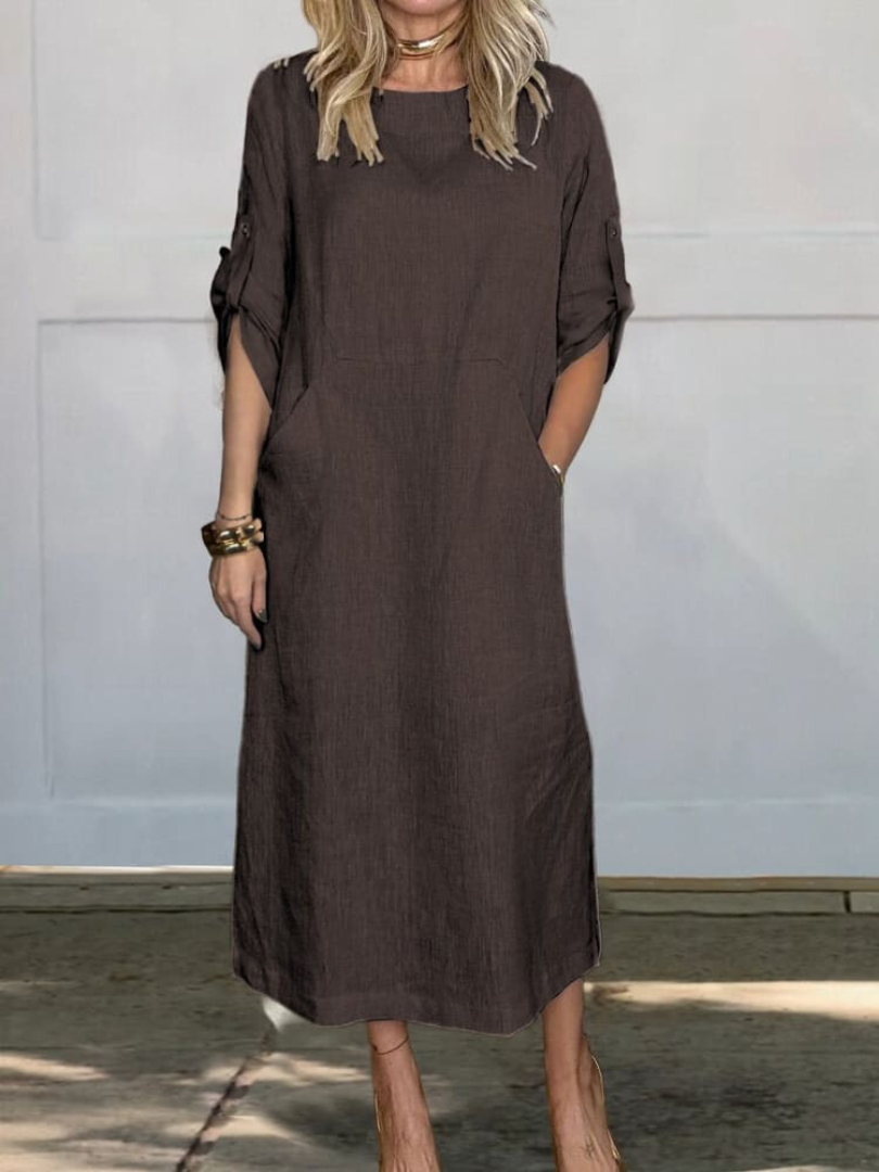 JO | Elegant pocket midi dress
