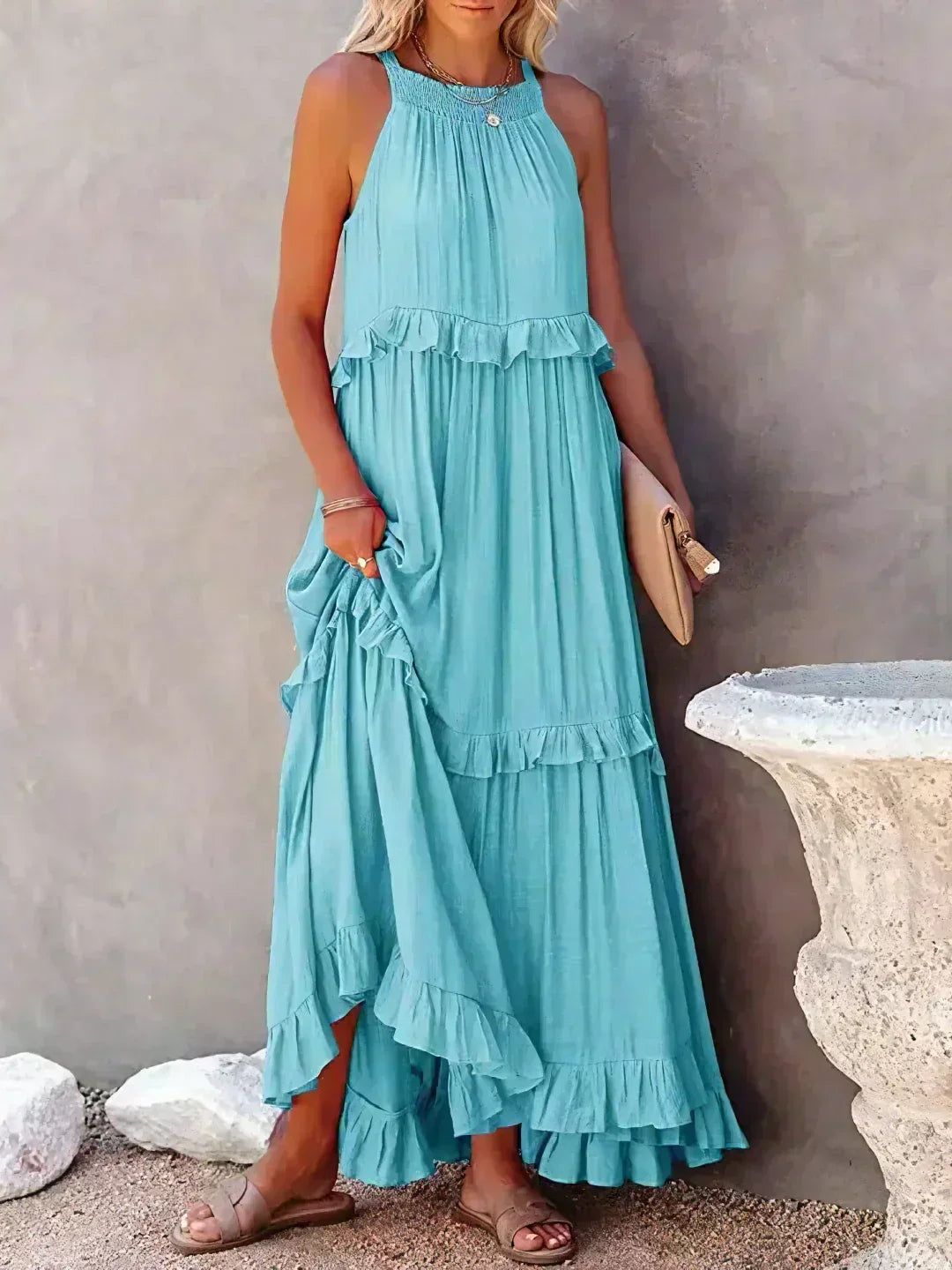 JO | Effortless Ruffle Maxi Dress