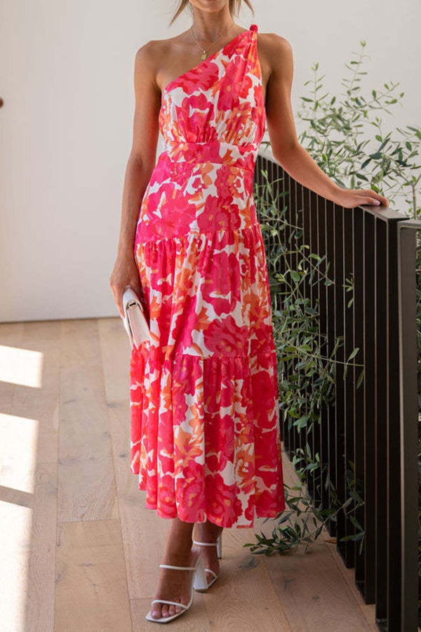 JO | Mid-length, off-the-shoulder, sleeveless midi dress