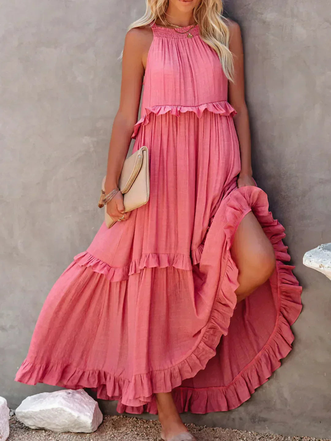 JO | Effortless Ruffle Maxi Dress