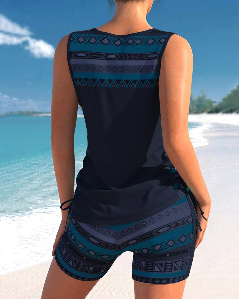 JO | Tankini set with geometric pattern