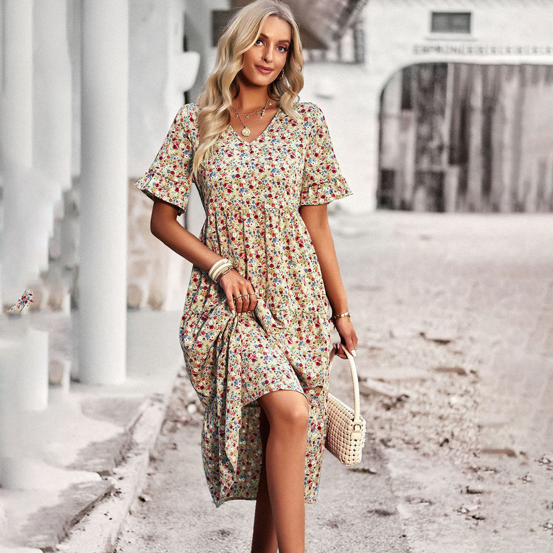 JO | Elegant floral midi dress