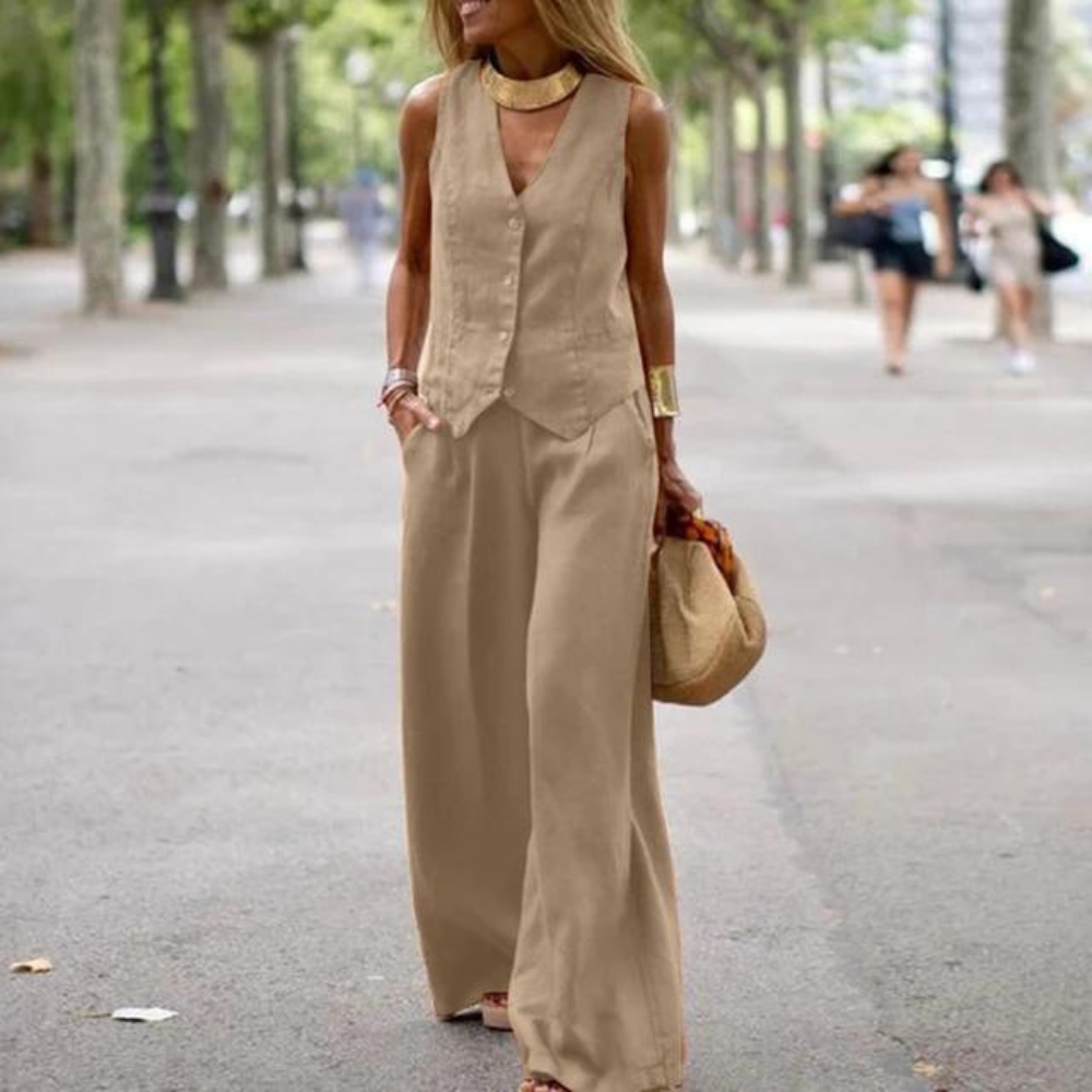 JO | Elegant set for women - top and pants
