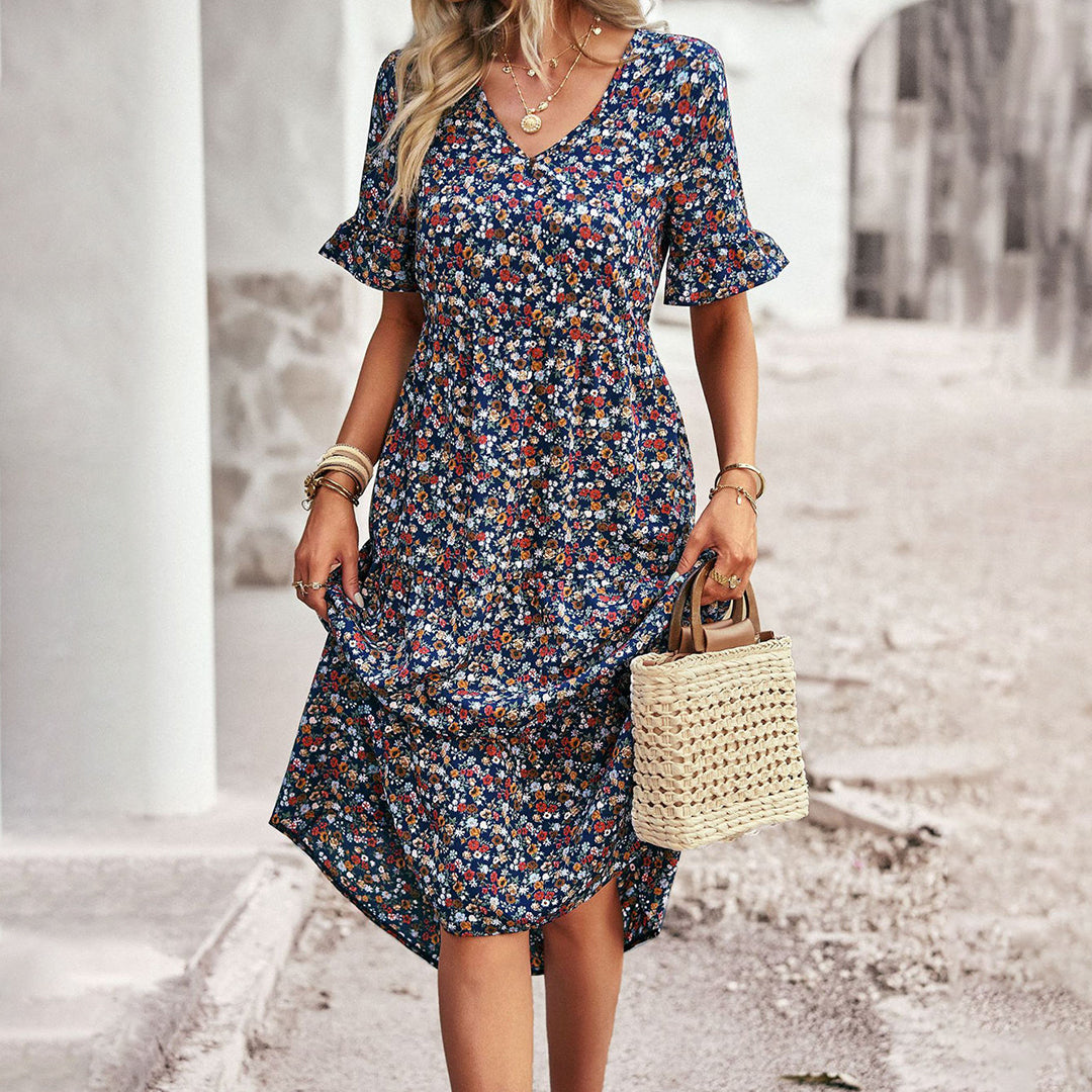 JO | Elegant floral midi dress