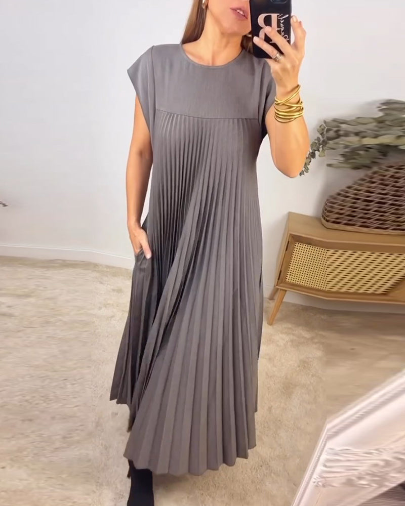 JO | Elegant pleated maxi dress