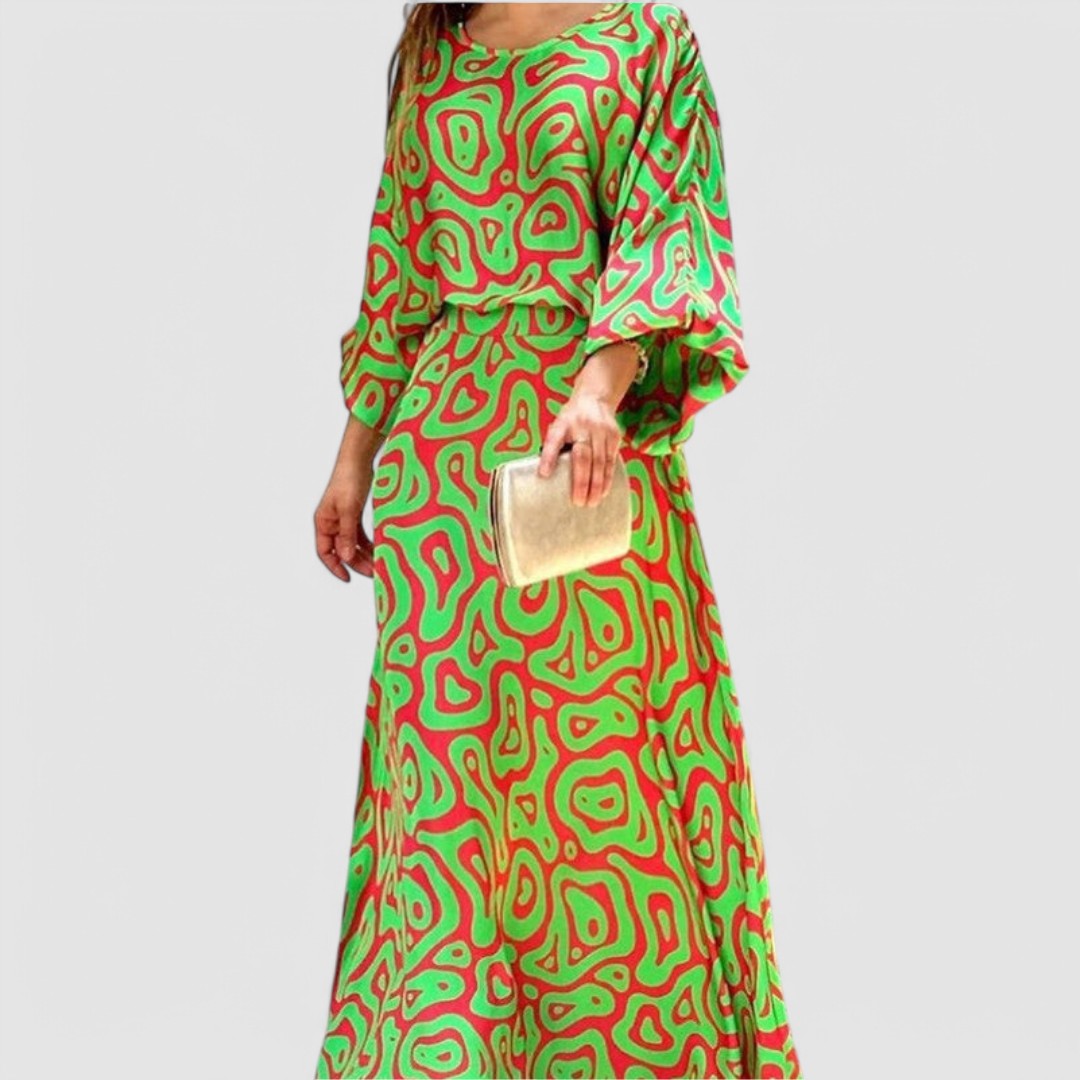 JO | Abstract print maxi dress